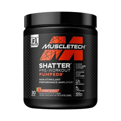 MuscleTech Shatter Pumped8 Pre-Workout, Gummy Burst - 243g