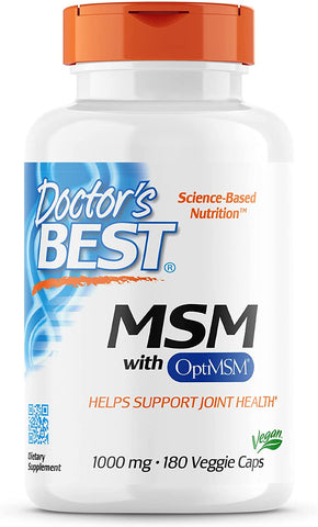 Doctor's Best MSM with OptiMSM Vegan, 1000mg - 180 vcaps