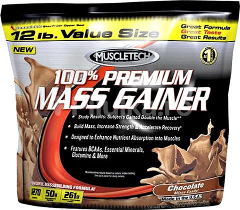 MuscleTech 100% Premium Mass Gainer, Chocolate - 5440g
