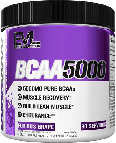 EVLution Nutrition BCAA 5000, Furious Grape - 258g