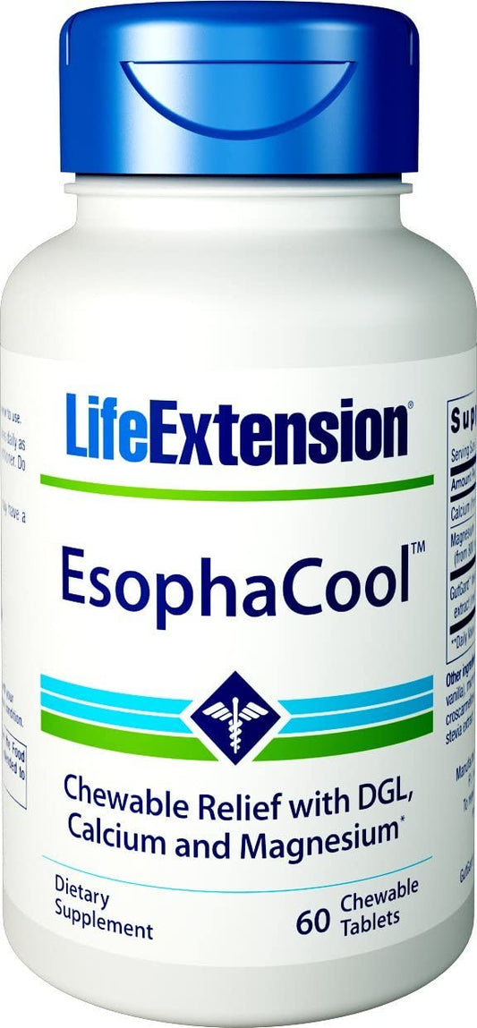 Life Extension EsophaCool, Berry Flavor  - 60 vegetarian chewable tabs