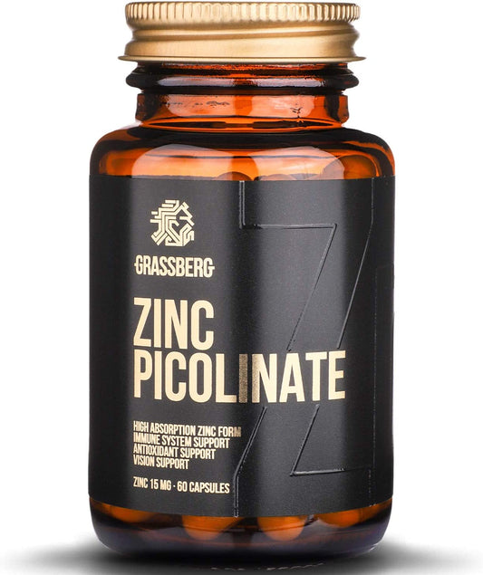 Grassberg Zinc Picolinate, 15mg - 60 caps