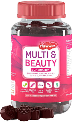 Chewwies Multi & Beauty, Strawberry - 30 gummies