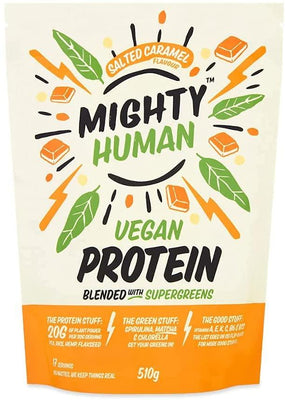 Mighty Human Vegan Protein, Salted Caramel - 510g