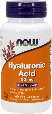 NOW Foods Hyaluronic Acid with MSM, 50mg - 60 vcaps