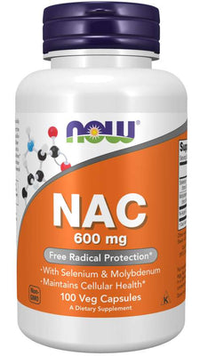 NOW Foods NAC with Selenium & Molybdenum, 600mg - 100 vcaps (Pack of 6)