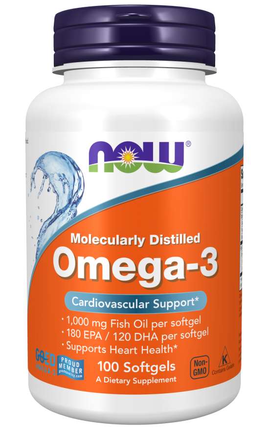 NOW Foods Omega-3 Molecularly Distilled - 100 softgels