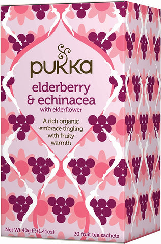 Pukka Herbs Elderberry & Echinacea Tea FW 20 Bags