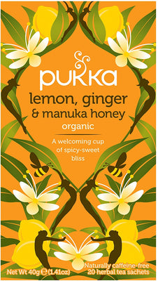 Pukka Herbs Lemon & Ginger + Manuka Honey Tea 20 Bags