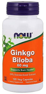 NOW Foods Ginkgo Biloba, 60mg - 120 vcaps