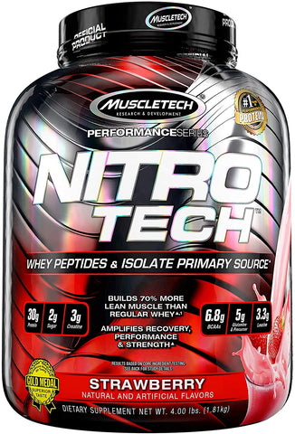 MuscleTech Nitro-Tech, Strawberry - 1800g
