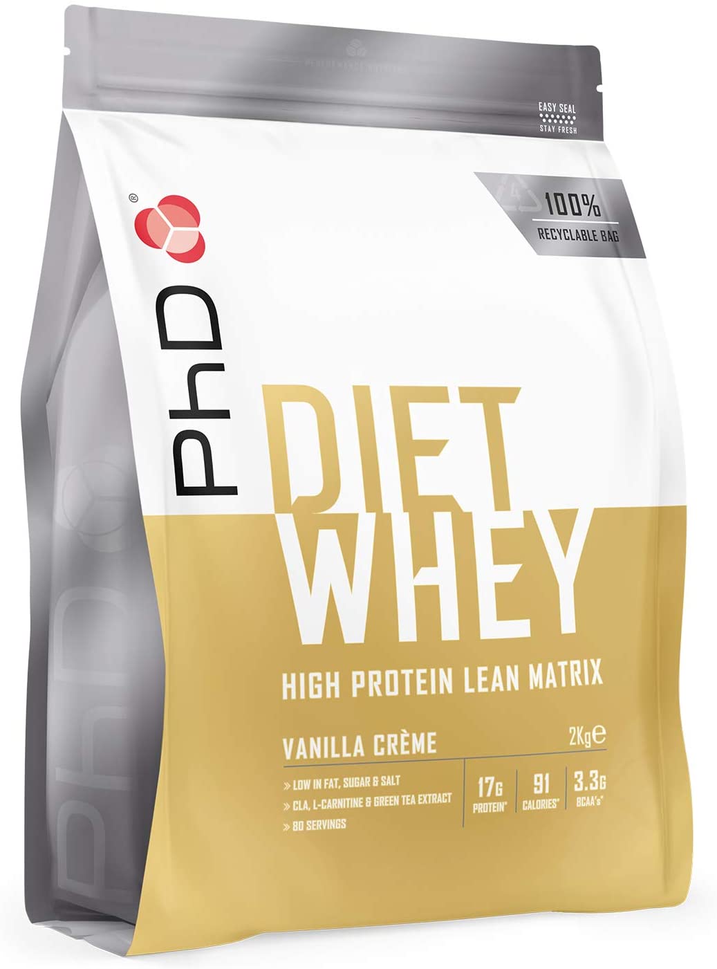 PhD Diet Whey, Vanilla Creme - 2000g