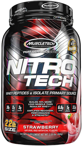 MuscleTech Nitro-Tech, Strawberry - 907g