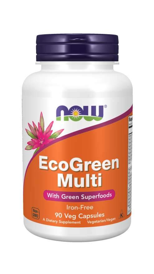 NOW Foods EcoGreen Multi, Iron Free - 180 vcaps