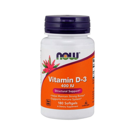 NOW Foods Vitamin D-3, 400 IU - 180 softgels
