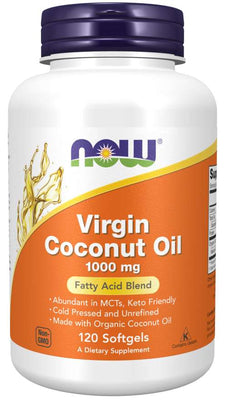 NOW Foods Virgin Coconut Oil, 1000mg - 120 softgels