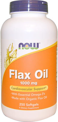 NOW Foods Flax Oil, 1000mg - 250 softgels