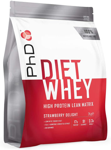 PhD Diet Whey, Strawberry Delight - 2000g