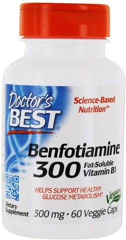 Doctor's Best Benfotiamine with BenfoPure, 300mg - 60 vcaps