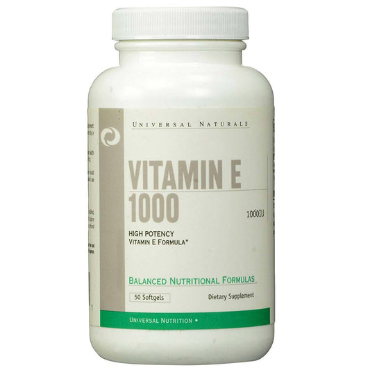 Universal Nutrition Vitamin E 1000, 1000 IU - 50 softgels
