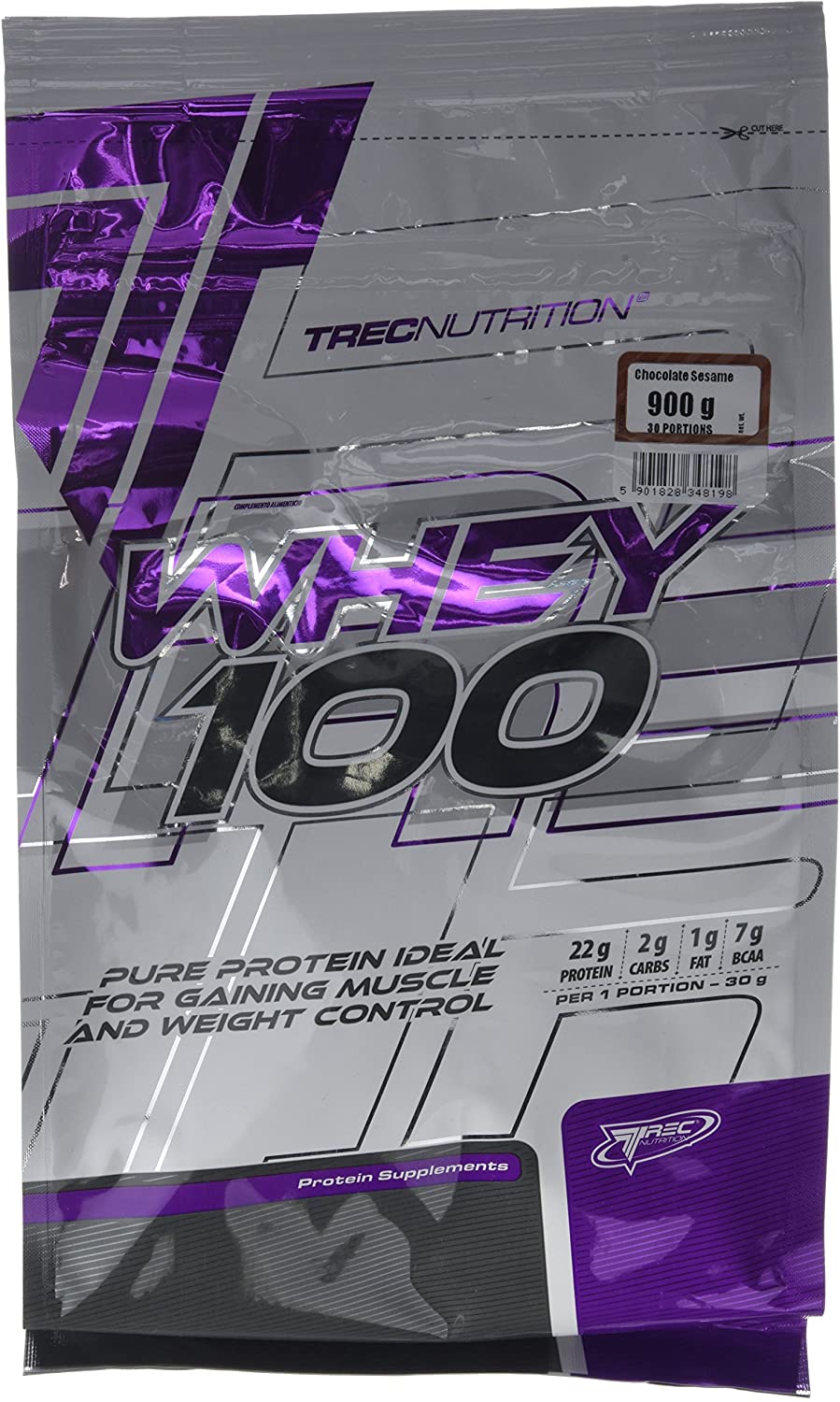 Trec Nutrition Whey 100, Chocolate Sesame - 900g