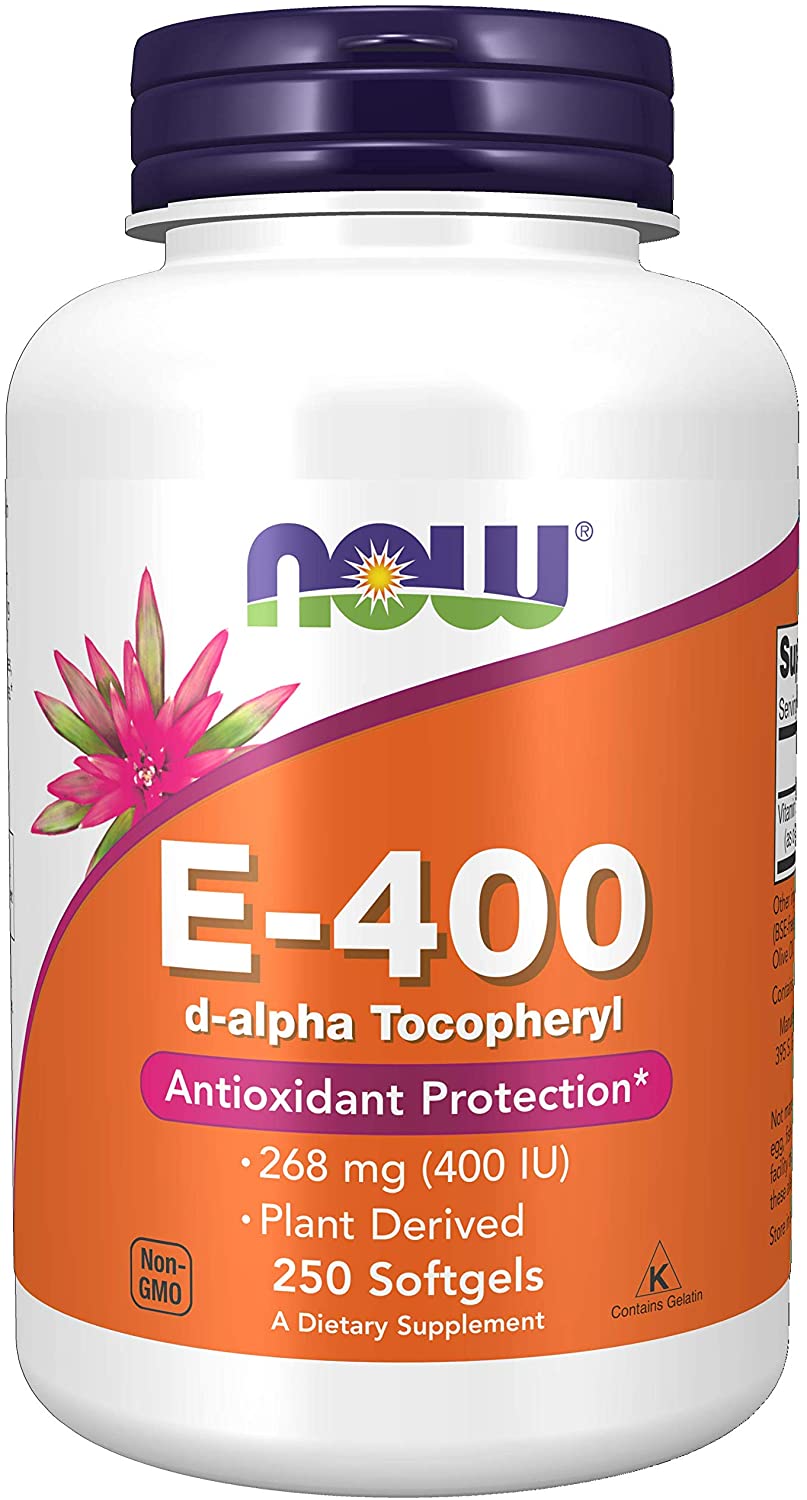 NOW Foods Vitamin E-400, Natural - 250 softgels