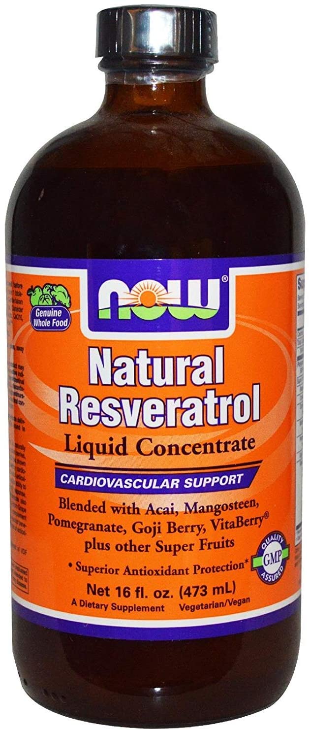 NOW Foods Natural Resveratrol, Liquid Concentrate - 473 ml.