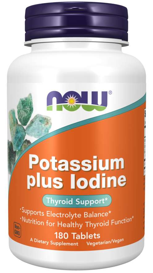 NOW Foods Potassium plus Iodine - 180 tabs
