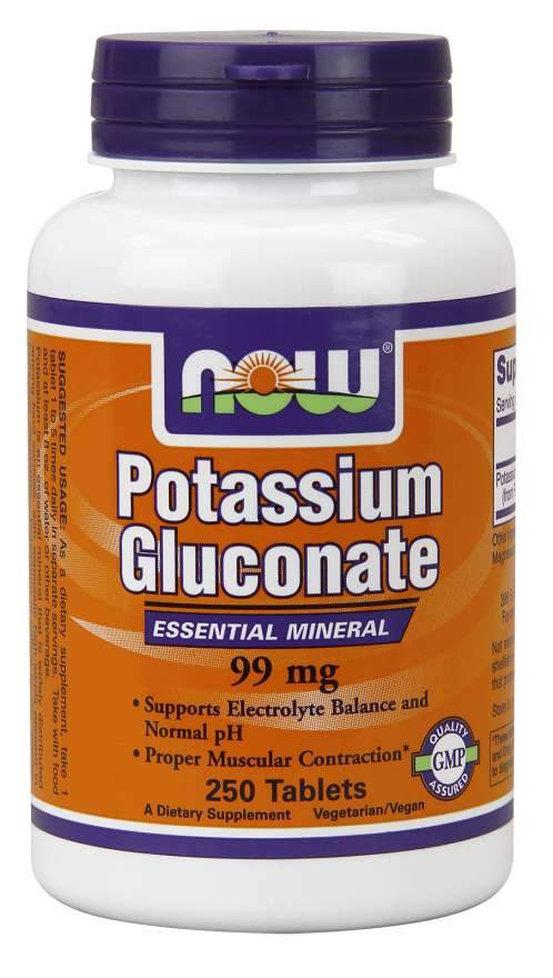 NOW Foods Potassium Gluconate, 99mg - 250 tabs