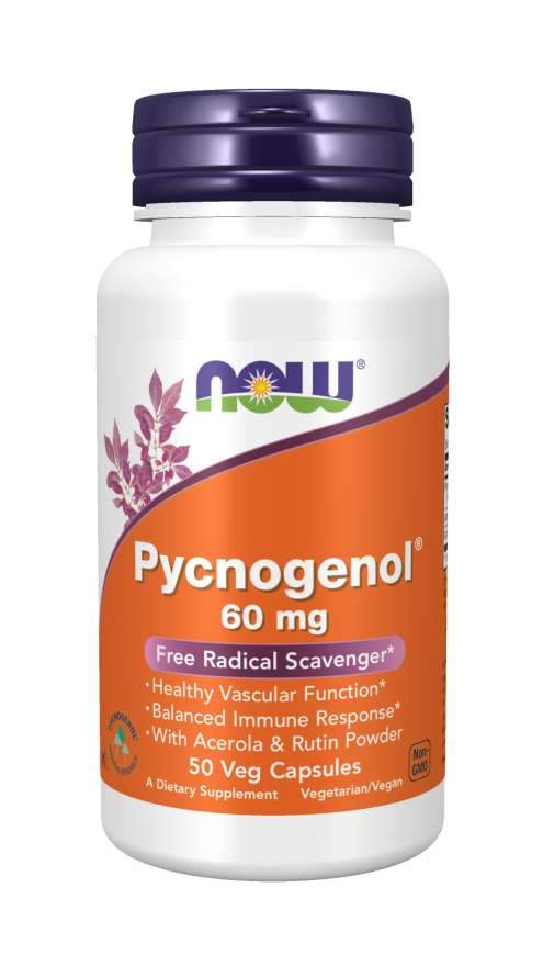 NOW Foods Pycnogenol with Acerola & Rutin Powder, 60mg - 50 vcaps