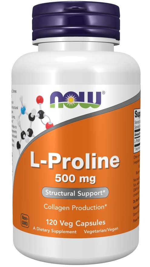 NOW Foods L-Proline, 500mg - 120 vcaps