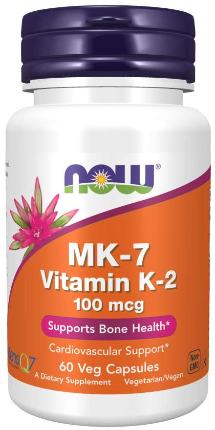 NOW Foods MK-7 Vitamin K-2, 100mcg - 60 vcaps