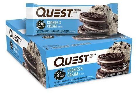 Quest Nutrition Quest Bar, Cookies & Cream - 12 bars