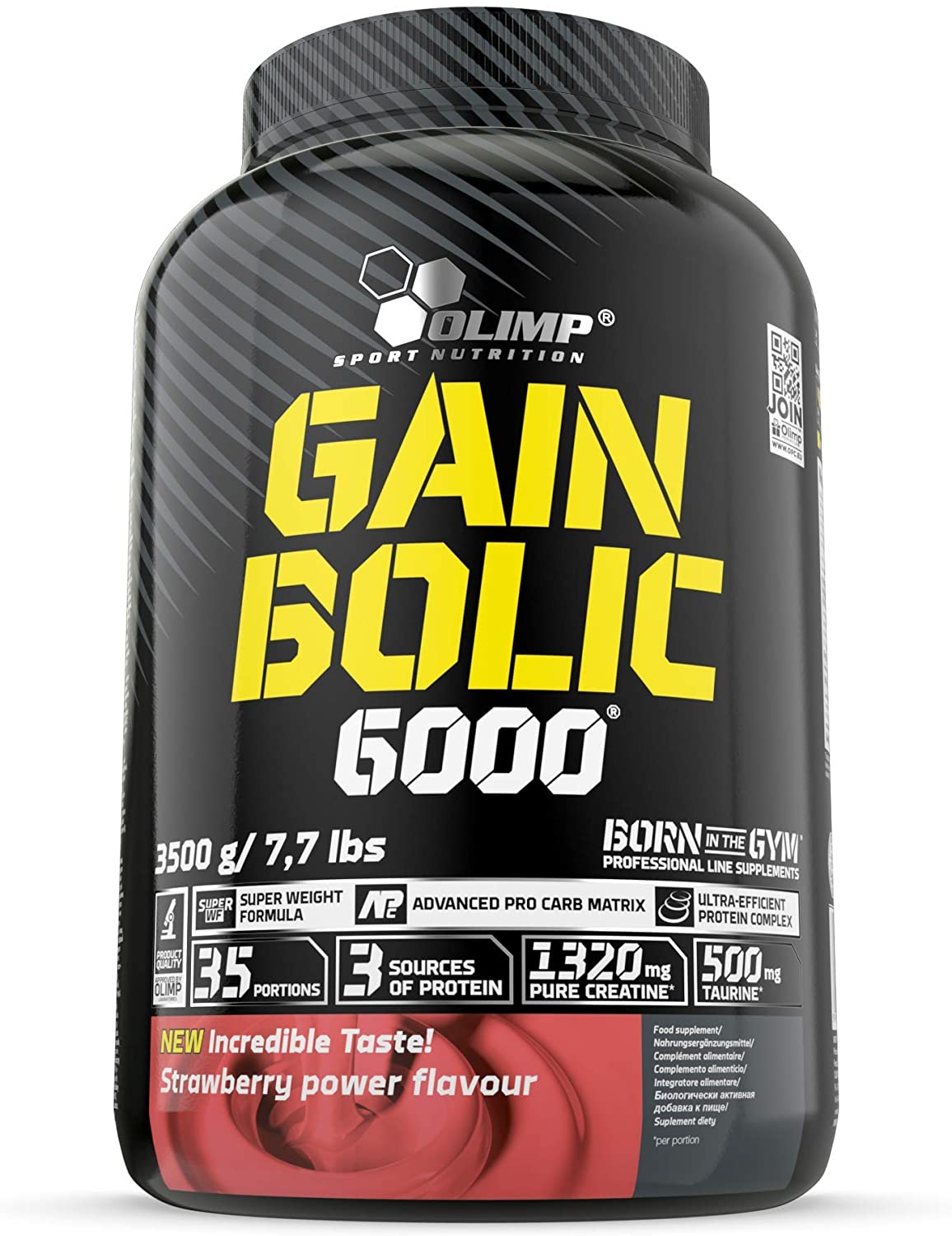 Olimp Nutrition Gain Bolic 6000, Strawberry - 3500g