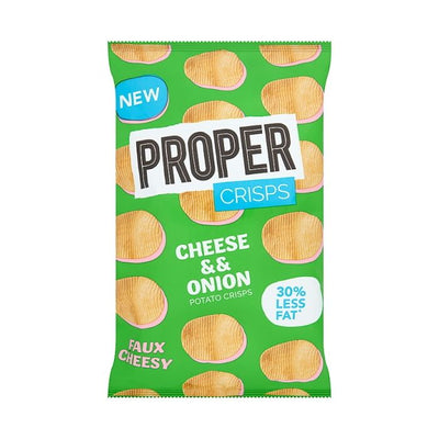 Proper Cheese & Onion Crisps 100g (Pack of 8)