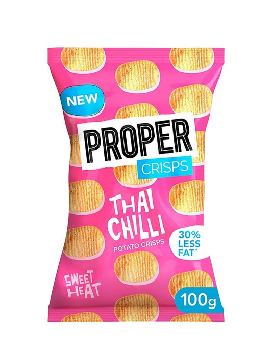 Proper Thai Chilli Crisps 100g (Pack of 8)