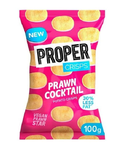 Proper Prawn Cocktail Proper Crisps 100g (Pack of 8)