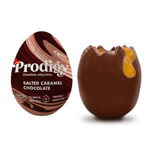 Prodigy Snacks Salted Caramel Chocolate Egg 40g (Pack of 15)