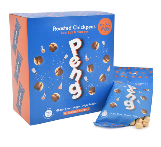 Peng Sea Salt & Vinegar Chickpeas Snack 6 x 30g (Pack of 6)