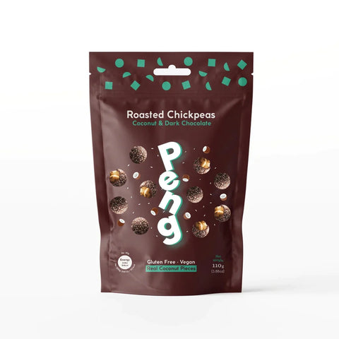 Peng Coconut and Dark Chocolate Roasted Chickpeas Snack 110g (Pack of 36)