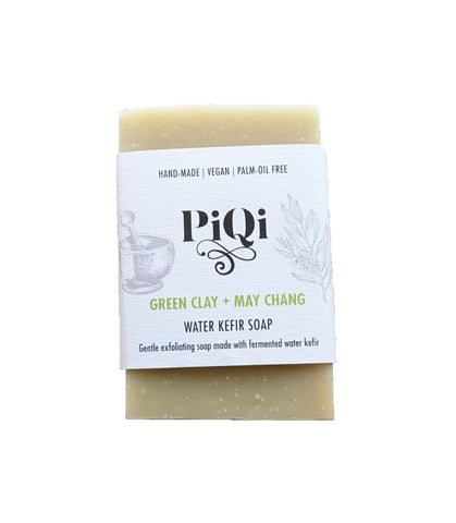 PiQi Kefir Soap Bar Green Clay & May Chang 110g (Pack of 10)
