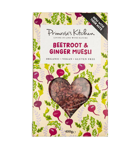 Primroses Kitchen Beetroot and Ginger Muesli Organic 300g (Pack of 6)