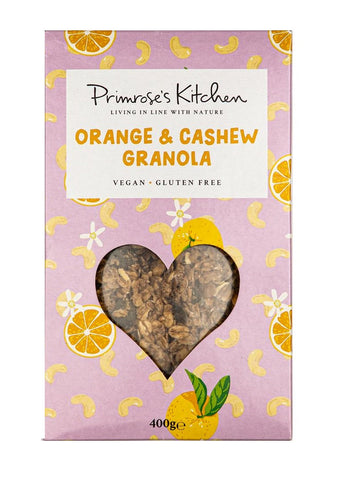 Primroses Kitchen Orange & Cashew Granola Organic 400g (Pack of 6)