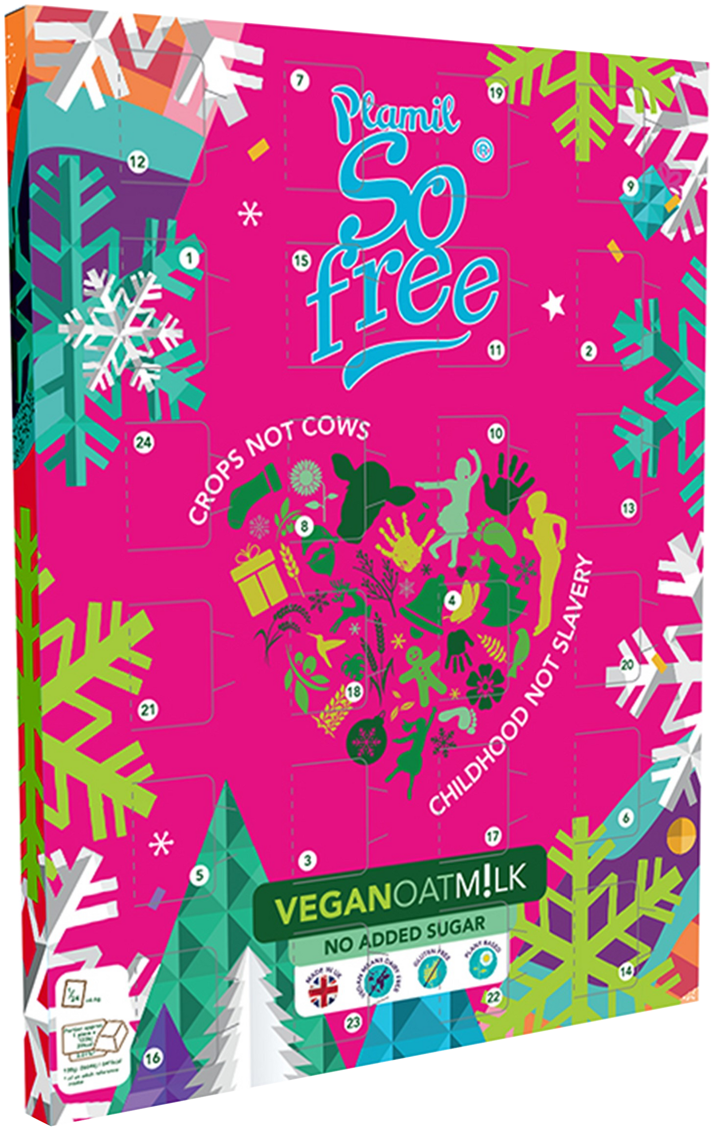 Plamil So Free Advent Calendar No Added Sugar Oat Milk 110g (Pack of 6)