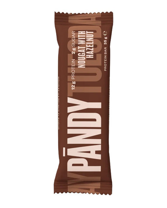 Pandy Protein Bar Nougat Hazelnut Halal Certified 35g (Pack of 18)