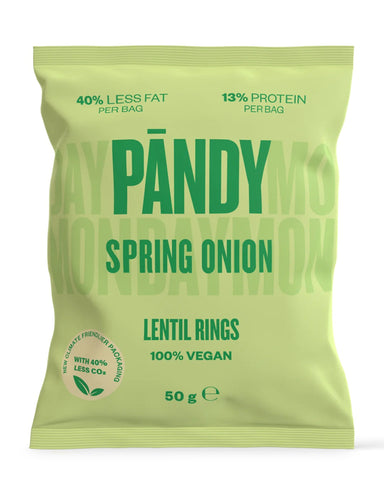 Pandy Lentil Chips Spring Onion High Protein Vegan 50g (Pack of 32)