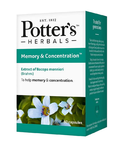 Potters Memory and Concentration 60 Capsule (Pack of 4)