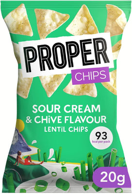 ProperCHIPS Sour Cream & Chive Lentil Chip 20g (Pack of 24)