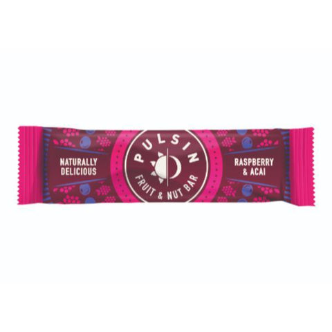 Pulsin Raspberry & Acai Fruit & Nut Bar 35g (Pack of 18)