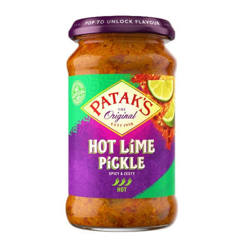 Pataks Hot Lime Pickle 283g (Pack of 6)